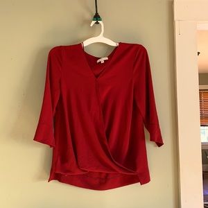 Women’s maroon dress shirt